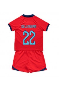England Jude Bellingham #22 Babyklær Borte Fotballdrakt til barn VM 2022 Korte ermer (+ Korte bukser)